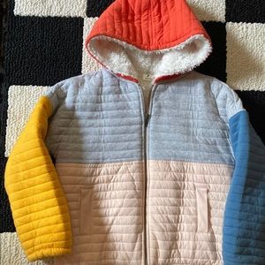 Girls Stem Faux Fur Lined Jacket